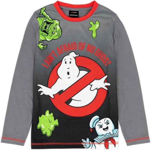 Vista 5 de Ghostbusters Pijama para niños con estampado de monstruos gris de longitud larga