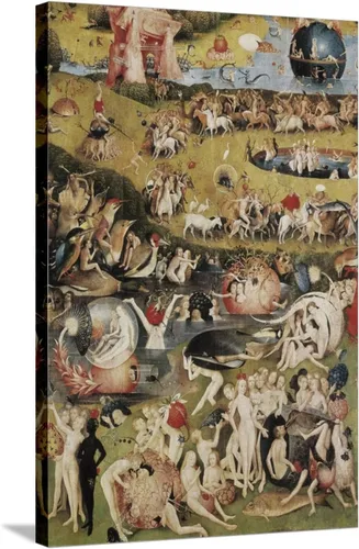 Vista 6 de ART.COM Lienzo decorativo para pared El jardín de las delicias terrenales por Hieronymus Bosch, 12 x 18 pulgadas