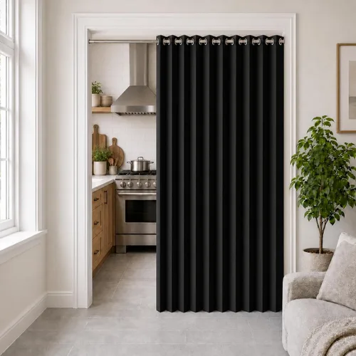 Vista 50 de Cortinas plisadas completamente opacas con cierre magnético, 72 pulgadas de largo, para interiores y exteriores, 1 panel, 45 pulgadas de ancho x 72