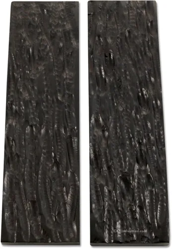 Vista 27 de Báscula de mango de cuerno de búfalo (corteza) - (Amber/Black) - (3.50 x 1.125 x 0.187)