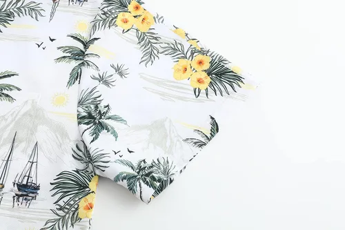 Vista 5 de Nosirhoc Camisa hawaiana para hombre, camisas casuales con botones, camisas de playa para hombre, camisas hawaianas