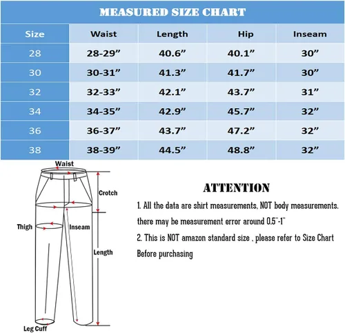 Vista 7 de CARWORNIC Pantalones de senderismo ligeros para hombre, de secado rápido, impermeables, con bolsillos con cremallera