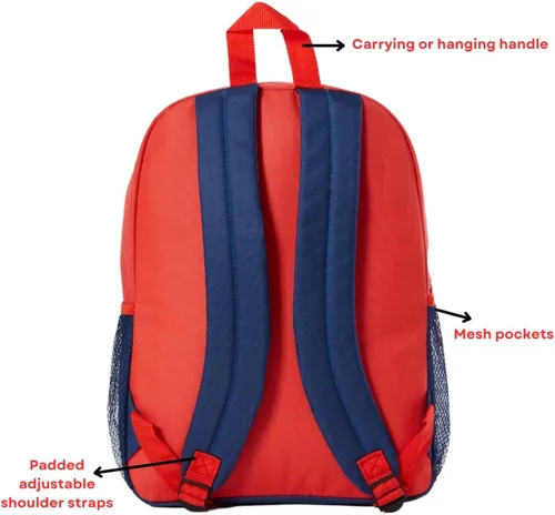 Vista 5 de Marvel Spiderman - Juego de mochila para niños, 16 pulgadas con lonchera y botella de agua