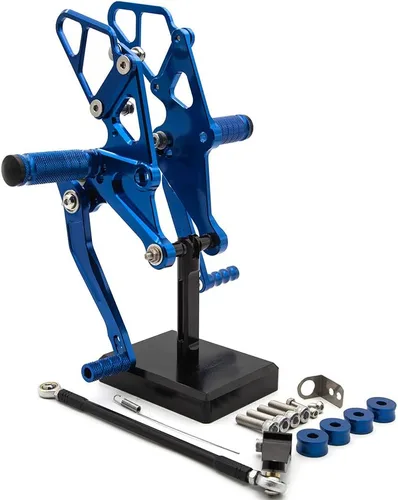 Vista 9 de FXCNC Juego de clavijas traseras CNC Billet para motocicleta, reposapiés totalmente ajustables, compatible con MT-07 FZ07 MT07 FZ-07 FZ-07