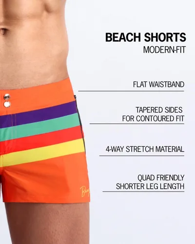 Vista 20 de Bang Men's Swimwear - Beach Shorts - Stretchy Quick-Dry All-Use Premium Swimsuit Trunk Square Cut