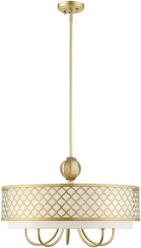 Vista 8 de Livex Lighting 41116-92 Lámpara de araña colgante, bronce inglés