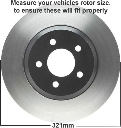 Vista 398 de Detroit Axle - Rotores de freno delantero para 04-13 Mazda 3 Rotores de frenos de disco 06-15 Mazda 5 Reemplazo: Rotor regular delantero de 11.81