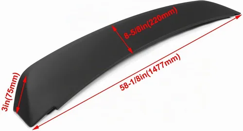 Vista 5 de KUAFU Alerón trasero del maletero negro compatible con Ford Mustang GT500 2005-2009 estilo Ducktail