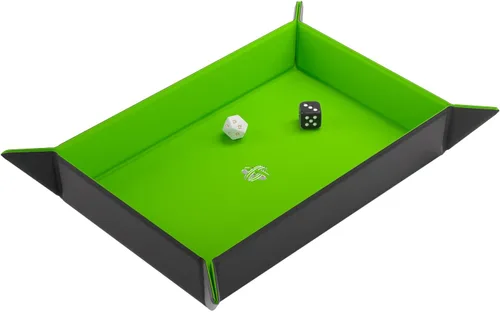 Vista 3 de Bandeja de dados magnética rectangular negro/verde