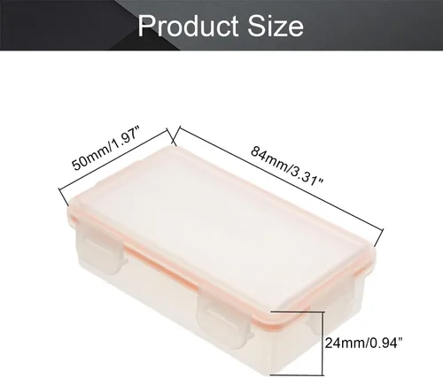 Vista 2 de Auniwaig Caja de almacenamiento de batería, 2 fundas de batería 18650, caja de almacenamiento organizadora de baterías, soporte de almacenamiento
