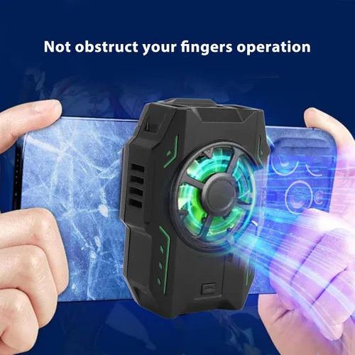 Vista 6 de Phone Cooler with Dual Semiconductor Cooling Chips, Wireless Mobile Phone Radiator, LED Temperature Display and 3 - Speed Fan for Gaming Streaming