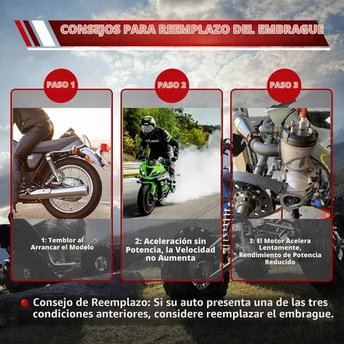 Vista 6 de WOOSTAR - Repuesto de embrague resistente para motor X-1 X-2 de 2 tiempos, 43 cc, 47 cc, 49 cc, motor X-1 X-2, mini quad