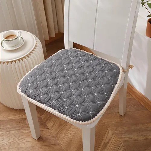 Vista 13 de Cojín para silla con lazos para sillas de comedor, almohadillas de espuma viscoelástica texturizadas suaves y cómodas para sillas de cocina con Azul