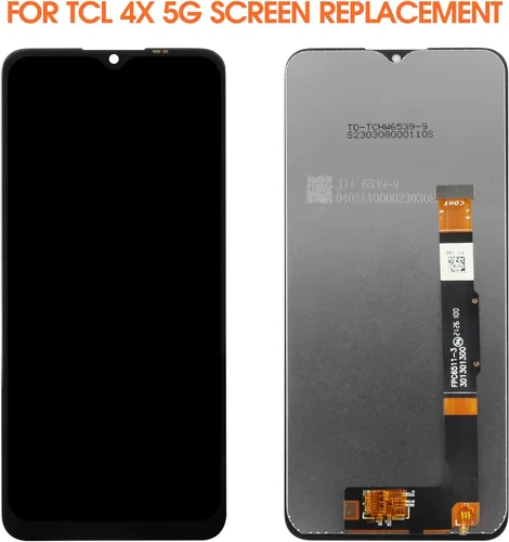 Vista 3 de Pantalla para TCL 4X 5G Reemplazo de pantalla para TCL T601DL CD Pantalla 4X 5G Pantalla táctil Digitalizador Asamblea Piezas de reparación (negro)