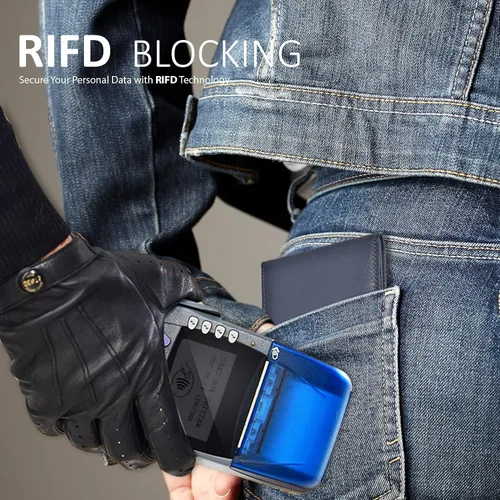 Vista 3 de NeoMonte Handmade RFID Leather Bifold Wallets For Men in Multiple Colors offering 9 Cards and 1 ID Slots