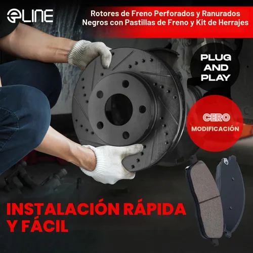 Vista 4 de R1 Concepts Kit de frenos delanteros y traseros para Jeep Wrangler 2007-2018
