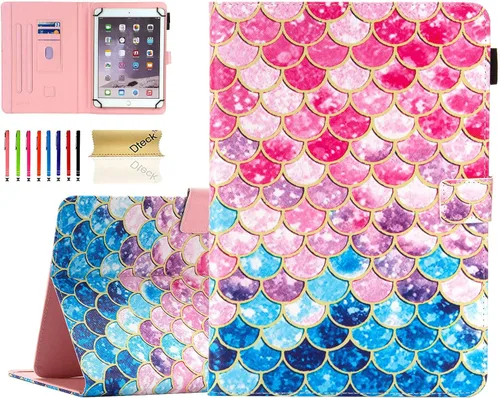 Vista 12 de Dteck Funda universal para tablet de 7.9 a 8.4 pulgadas, funda plegable de piel con tapa para Onn de 8 pulgadas, Samsung Galaxy Tab 8.0 pulgadas 8.4