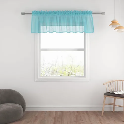 Vista 11 de UPOPO Paneles de Cortina Beige Pequeños Cortinas Transparentes de Gasa de 16 Pulgadas de Largo Cortinas de Cocina de Voile con Textura de Lino