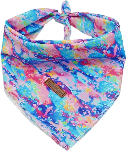 Vista 17 de Lionheart Glory Bandana para perro, bufanda azul para perro, estampado de cerveza, ajustable para perros pequeños a grandes
