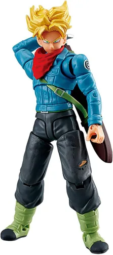 Vista 3 de Bandai America - Figura de acción Dragon Ball Evolve 5 Super Saiyan Trunks Dragonball Super Figura de acción de 5 pulgadas Evolve - Troncos Super