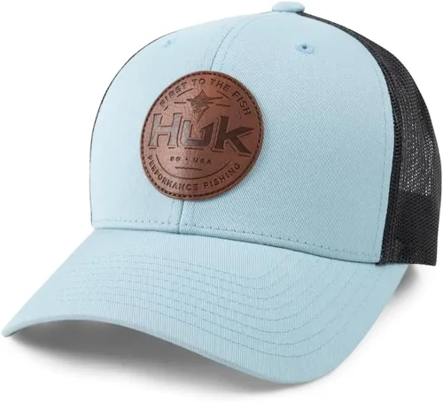 Vista 96 de HUK - Gorra de camionero de malla para hombre con cierre a presión Gorra de pesca antirreflectante