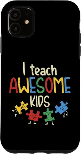 Vista 8 de iPhone 16 I Teach Awesome Kids Autismo Educación Especial Estuche para Maestro