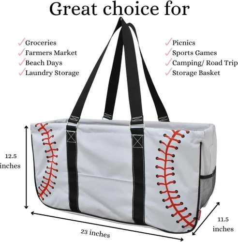 Vista 67 de NGIL Bolsa de comestibles reutilizable extra grande plegable de gran tamaño para comestibles, almacenamiento, picnic, playa, Estampado