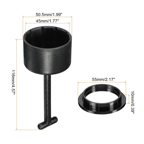 Vista 2 de MECCANIXITY Herramienta de extracción de anillo de enchufe E26/E27, estilo de 12 dientes, con anillos de enchufe para base media, accesorios