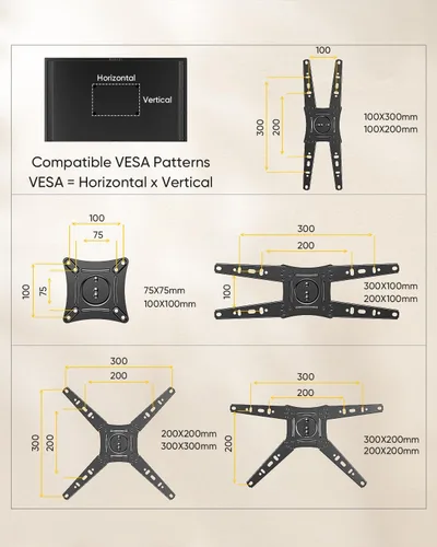 Vista 7 de FORGING MOUNT Soporte de pared esquinero para TV de movimiento completo
