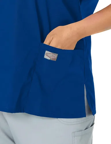 Vista 5 de ScrubZone - Parte superior de ambo con manga corta y cuello en V para mujer