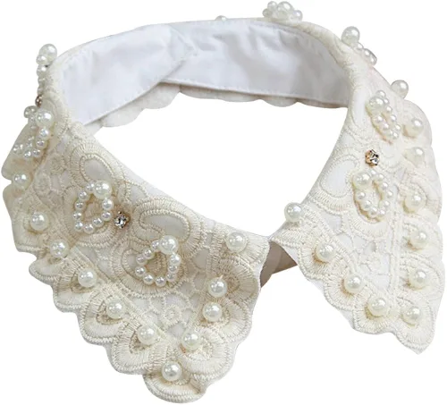 Vista 4 de Camisa de solapa desmontable con cuello falso para mujeres y niñas, gargantilla con cuello falso, para mujer