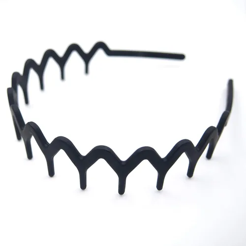 Vista 2 de Diademas en zig zag para mujeres y hombres, diadema ondulada de plástico antideslizante con peine de dientes, diademas clásicas de los años 90