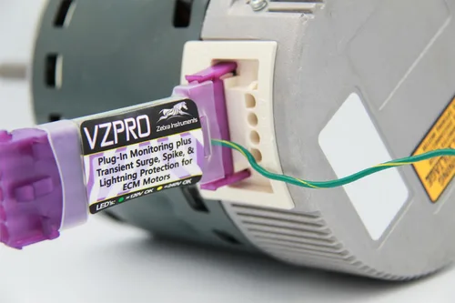 Vista 4 de Protector de motor Zebra Instruments # VZPRO ECM Protección contra sobretensiones para 120 – 240 voltios GE & GENTEQ 5-PIN ECM MOTORES.