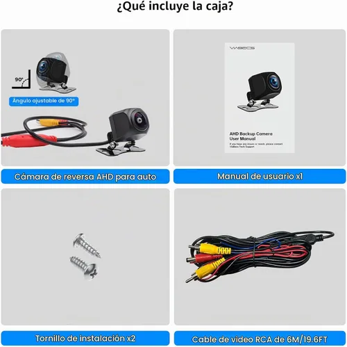 Vista 9 de 1080P Car Reverse Camera with Night Vision, 170° Angle, CVBS Switch