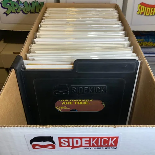 Vista 8 de SIDEKICK Divisor de caja de cómics (individual) caja corta/larga, el divisor de almacenamiento de cómics se mantiene en su lugar para proteger lo