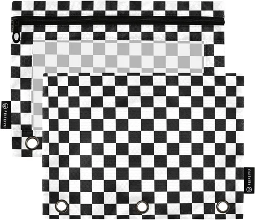 Vista 111 de Estuche para lápices de fútbol de fútbol en campo para carpeta de 3 anillas, paquete de 2 bolsas impermeables para lápices, estuche transparente