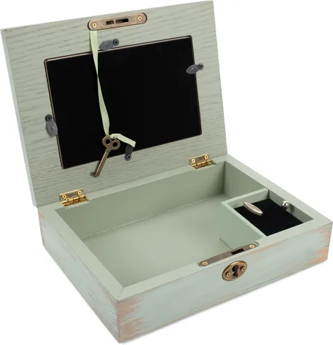 Vista 3 de Cottage Garden Daughter You are Loved Aqua Medallion Decoupage Caja de música Plays You are My Sunshine