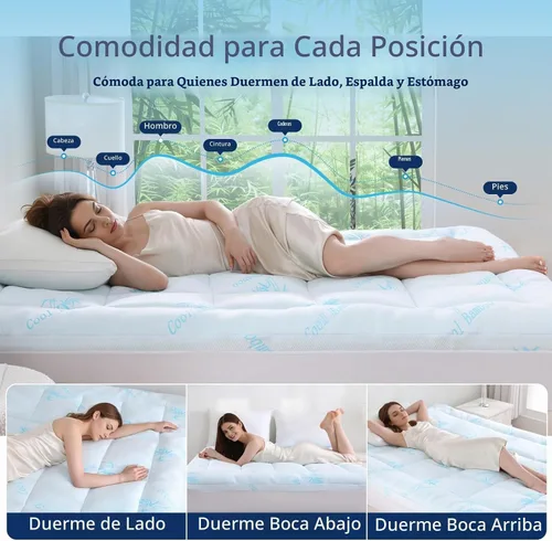 Vista 6 de DOWNCOOL Cubrecolchón tamaño individual 100% impermeable Paquete de dos fundas de microfibra