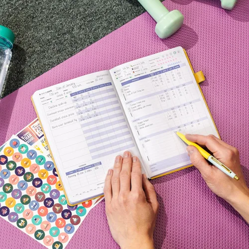 Vista 6 de Clever Fox Diario de fitness & Food – Planificador de nutrición y entrenamiento para mujeres y hombres – Libro de registro de ejercicio de dieta