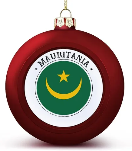 Vista 17 de Adorno de bola de Navidad de Marruecos, bandera de Marruecos, bandera de las naciones, adornos colgantes, recuerdo, regalo para árbol de Navidad