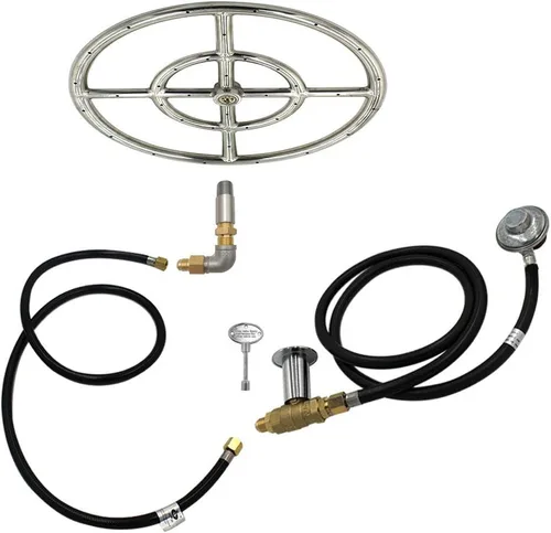 Vista 6 de MENSI Válvula pulverizadora de boquilla mezcladora de aire de 1/2 pulgada para fogata de gas propano en acero inoxidable, latón