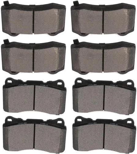 Vista 10 de Juego de pastillas de cerámica, D374 D621 D948 SCITOO 8 piezas de pastillas de freno delanteras y traseras para Honda Civic del Sol 1994-1997