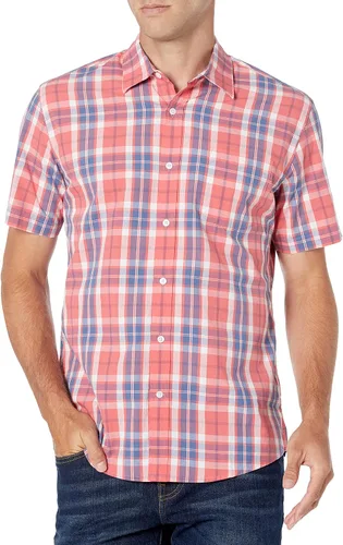 Vista 2 de Tienda Essentials Men's Regular-Fit Short-Sleeve Poplin Shirt