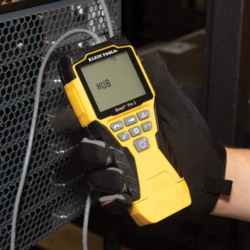 Vista 7 de Kit de probador de cables Klein Tools VDV501-851 con Scout Pro 3 para cables Ethernet/de datos, coaxial/de video y telefónicos, 5 localizadores