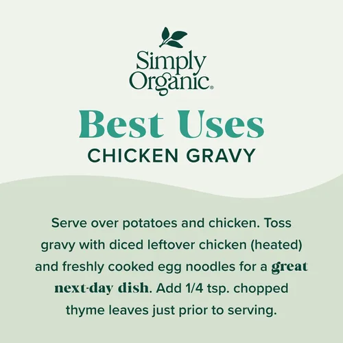 Vista 4 de SIMPLY ORGANIC Mezcla orgánica de salsa de pollo, 0.85 onzas