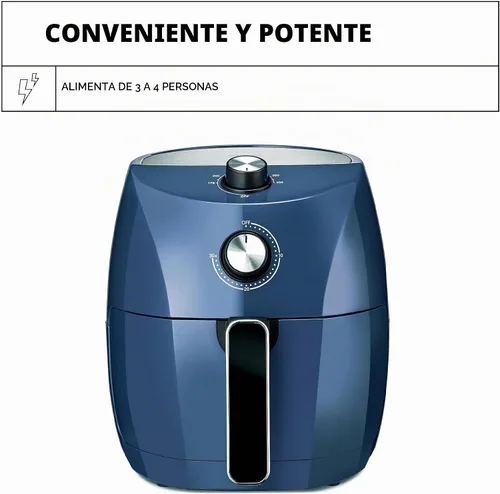 Vista 3 de Crux Freidora de aire manual de 3.7 cuartos de galón, precalentamiento más rápido, sin aceite, comida rápida y saludable cocinada uniformemente cada