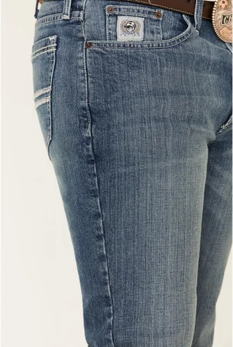 Vista 5 de Cinch Jeans de etiqueta plateada de lavado medio para hombre, plateado, 38 x 36