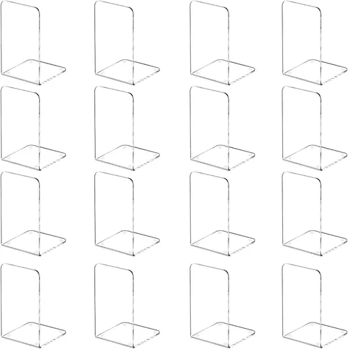 Vista 9 de Lulonpon 2 Piezas Sujetalibros, Sujetalibros, Sujetalibros para Estantes, Sujetalibros para Libros Pesados, Sujetalibros Transparentes, Sujetalibros