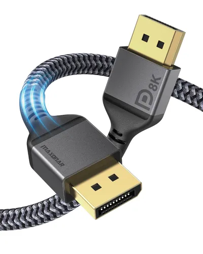 Vista 11 de Maxonar Cable DisplayPort 2.1 Certificado VESA, Cable DisplayPort 16K 2.1 Soporta 80Gbps, 16K@60Hz, 10K@60Hz, 8K@60Hz, 4K@165Hz, HDR, HDCP 2.2, 3D