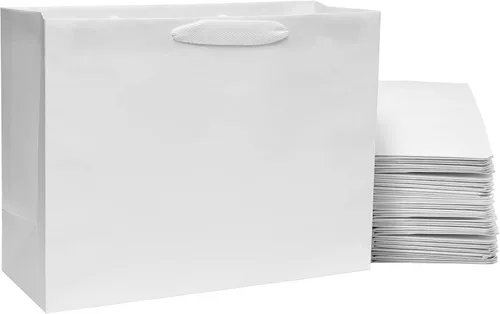Vista 10 de Prime Line Packaging Bolsas de Regalo de Papel Kraft, Mini Bolsas de Regalo de Papel con Asas para Baby Showers, Bautizo, Bodas, Fiestas, Recuerdos